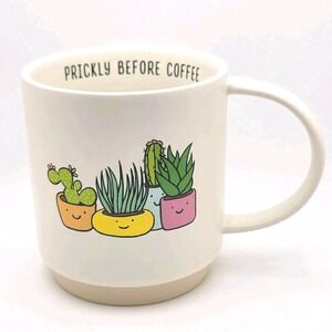 Hallmark Shoebox Prickly Before Coffee Mug 16oz Cactus Succulent Funny Gift